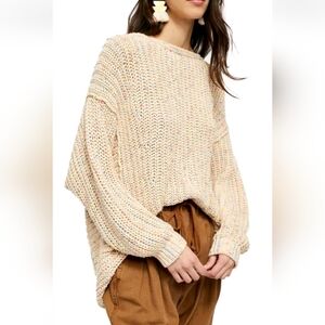 Free People Neon Lights Pullover Confetti Combo Beige